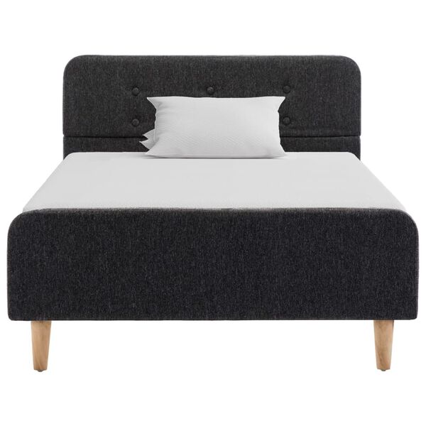 vidaXL Estrutura de cama 90x200 cm serapilheira cinzento-escuro