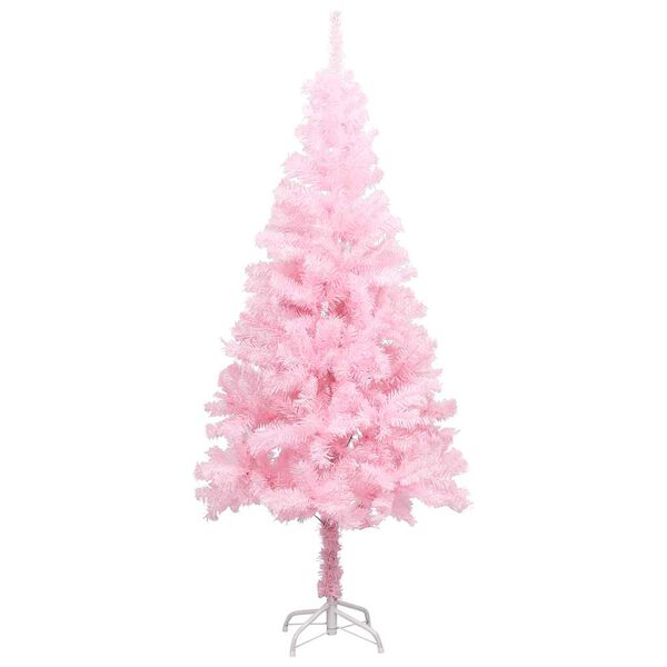 vidaXL &Aacute;rvore Natal artificial pr&eacute;-iluminada c/ bolas PVC rosa