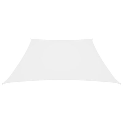 vidaXL Para-sol estilo vela tecido oxford trapézio 2/4x3 m branco
