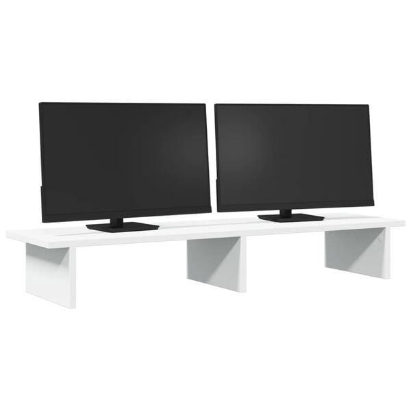 vidaXL Suporte para monitor 100x27x15 cm derivados de madeira branco