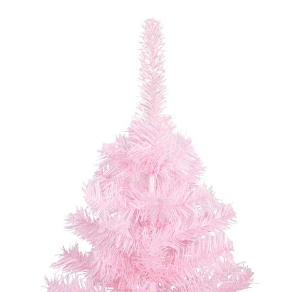 vidaXL &Aacute;rvore Natal artificial pr&eacute;-iluminada c/ bolas PVC rosa