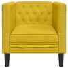 vidaXL Sof&aacute; chesterfield veludo amarelo
