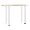 vidaXL P&eacute;s para mesa de bar 4 pe&ccedil;as, branco, 110-112 cm, a&ccedil;o