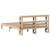 vidaXL Estrutura de cama com cabeceira 140x200 cm pinho maci&ccedil;o