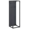 vidaXL Suporte para lenha 25x25x80 cm a&ccedil;o laminado a frio antracite