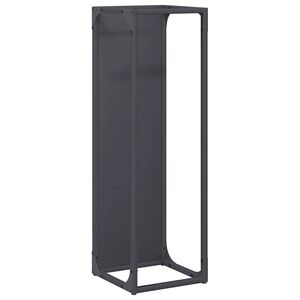 vidaXL Suporte para lenha 25x25x80 cm a&ccedil;o laminado a frio antracite