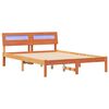 vidaXL Estrutura da Cama com cabeceira Marrom Cera 120 x 190 cm