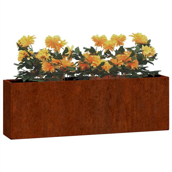 vidaXL Vasos/floreiras de parede 2 pcs a&ccedil;o corten cor enferrujado