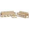 vidaXL Conjunto de Sof&aacute;s para Exterior 9 unid. Branco e Bege