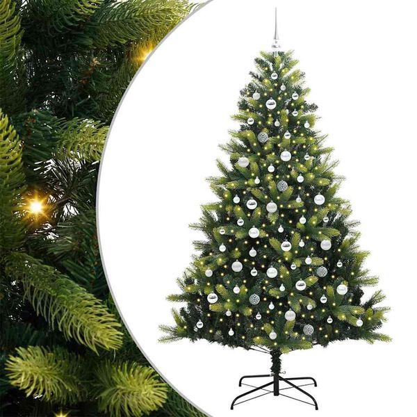 vidaXL &Aacute;rvore de Natal Artificial Articulada 300 LEDs Verde 210 cm
