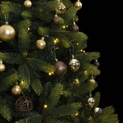 vidaXL Árvore Natal artificial articulada 150 luzes LED e bolas 120 cm