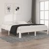 vidaXL Estrutura de cama 160x200 cm pinho maci&ccedil;o branco