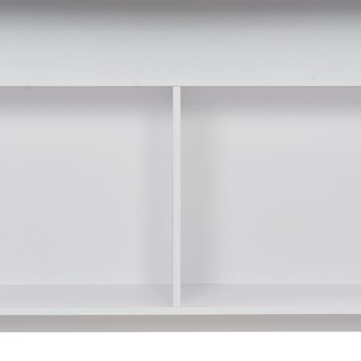 vidaXL Mesa de bar com 2 tampos branco 130x40x120 cm