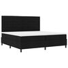 vidaXL Cama Box com colch&atilde;o com led Preto 200 x 200 cm tecido