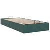 vidaXL Ottoman Bed Frame Sem Colch&atilde;o Verde Escuro 100x200 cm Veludo