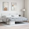 vidaXL Estrutura de cama com cabeceira 200x200 cm metal branco