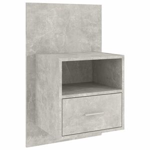vidaXL Mesa de cabeceira montagem na parede cinzento cimento