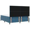 vidaXL Cama Box Spring LED com colch&atilde;o Azul Escuro 180 x 200 cm tecido