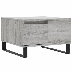 vidaXL Mesa de centro 55x55x36,5 cm derivados de madeira cinza sonoma