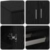 vidaXL Highboard Carvalho preto 80 x 39 x 178 cm Madeira processada