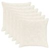vidaXL Capa almofada 6 unid. HOUTEN Branco 55 x 55 cm