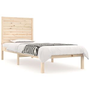 vidaXL Estrutura cama pequena solteiro 75x190 cm madeira maci&ccedil;a