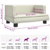 vidaXL Cama para c&atilde;es 60x40x30 cm couro artificial cor creme