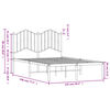 vidaXL Estrutura de cama com cabeceira 120x190 cm metal branco