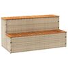 vidaXL Degrau p/ hidromassagem 100x50x50,5 cm PE e ac&aacute;cia maci&ccedil;a bege