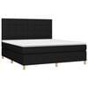 vidaXL Cama box spring c/ colch&atilde;o e LED 160x200 cm tecido preto
