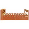 vidaXL Cama sem colch&atilde;o 200x200 cm pinho maci&ccedil;o castanho-mel