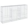 VidaXL Cesto gabi&atilde;o com cobertura 300x50x150 cm ferro galvanizado