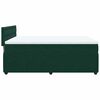 vidaXL Cama com molas/colch&atilde;o 140x190 cm veludo verde-escuro
