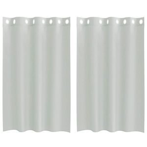 vidaXL Cortinas de voile com ilh&oacute;s 2 pcs cinzento-claro 140x175 cm