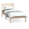 vidaXL Estrutura de cama pequena solteiro 75x190 cm madeira maciça