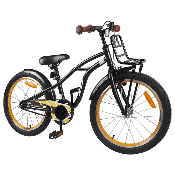 vidaXL Bicicleta Infantil 20 Polegadas para 6-11 Anos Preto