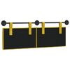 vidaXL Cabeceira Suspensa Amarelo 130 x 55 x 7 cm Veludo