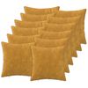 vidaXL Capa almofada 12 unid. HEERLEN Amarelo 40 x 40 cm