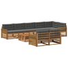 vidaXL Conjunto de Sof&aacute;s para Exterior com almofada 9 pcs