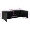 vidaXL Gabinete para TV com prateleira Preto 105 x 30 x 35 cm