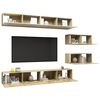 vidaXL 6 pcs conjunto móveis de TV derivados madeira carvalho sonoma