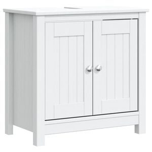 vidaXL M&oacute;vel de lavat&oacute;rio BERG 60x34x59 cm pinho maci&ccedil;o branco