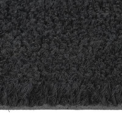 vidaXL Tapete de porta 90x150 cm fibra de coco tufada preto