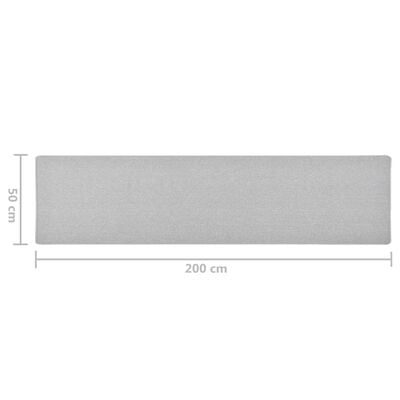 vidaXL Tapete/passadeira 50x200 cm cinzento-claro