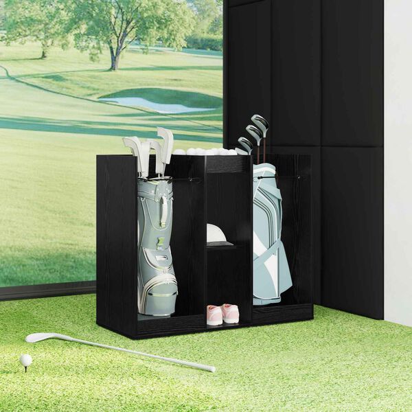 vidaXL Arm&aacute;rio de Golfe Liso Carvalho Preto 102 x 45 x 85,5 cm