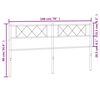 vidaXL Cabeceira de cama 193 cm metal preto