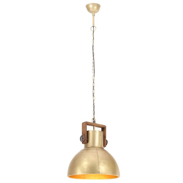 vidaXL Candeeiro suspenso industrial redondo 25 W 40 cm E27 bronze