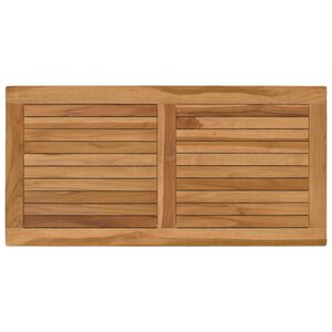 vidaXL Tampo de Mesa Retangular Madeira de Teca S&oacute;lida Natural