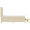 vidaXL Cama Box com colch&atilde;o com cabeceira Creme 80 x 200 cm tecido