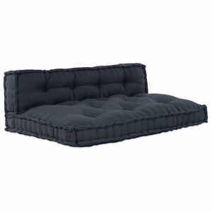 vidaXL Travesseiro para Sof&aacute; Pallet 2 pcs Antracite 120 x 80 x 38 cm